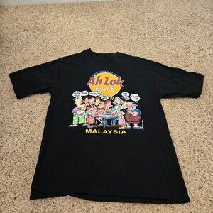 Ah Lok Cafe Malaysia "Everything Also Got" Kuala Lumpur T Shirt Size XL (NWOT)